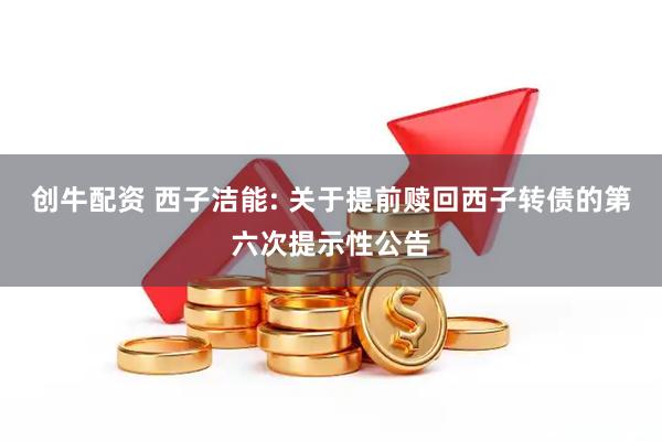 创牛配资 西子洁能: 关于提前赎回西子转债的第六次提示性公告