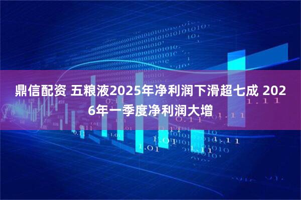 鼎信配资 五粮液2025年净利润下滑超七成 2026年一季度净利润大增